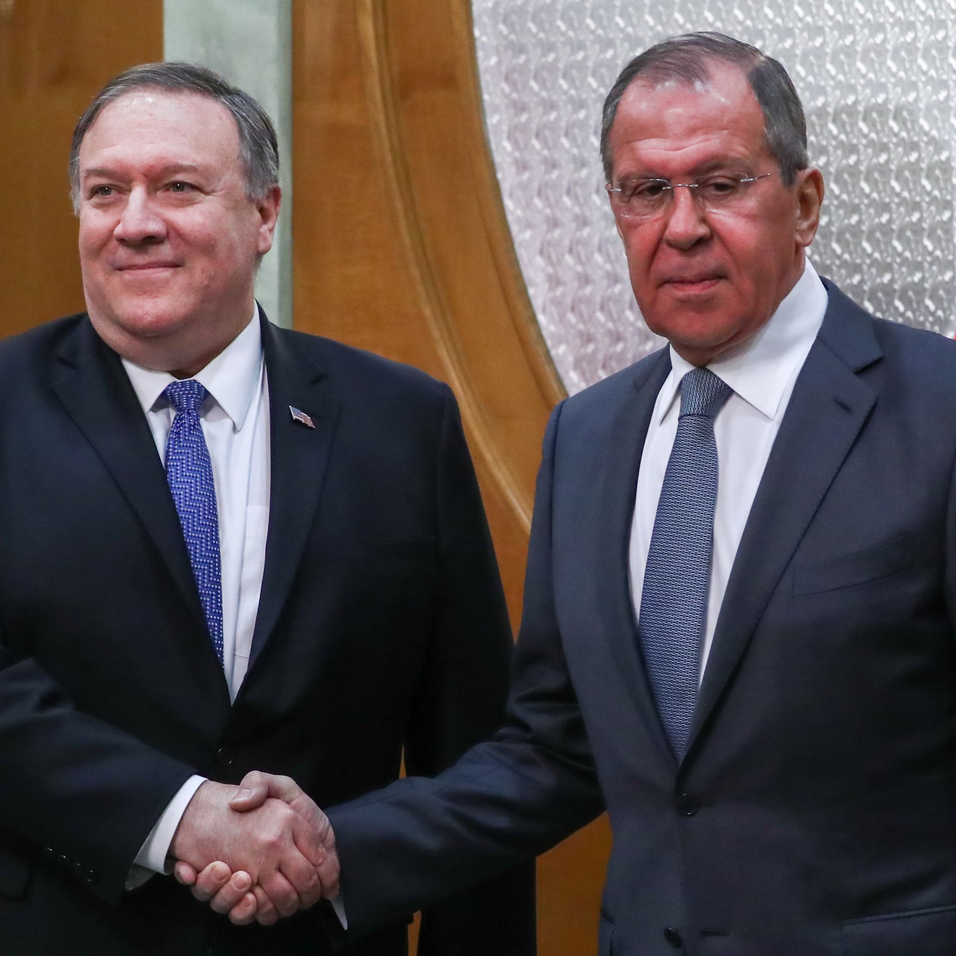 Mike Pompeo and Sergey Lavrov