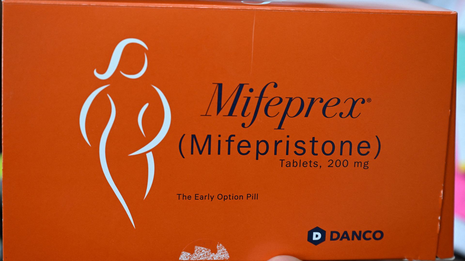 Picture of a box of mifepristone