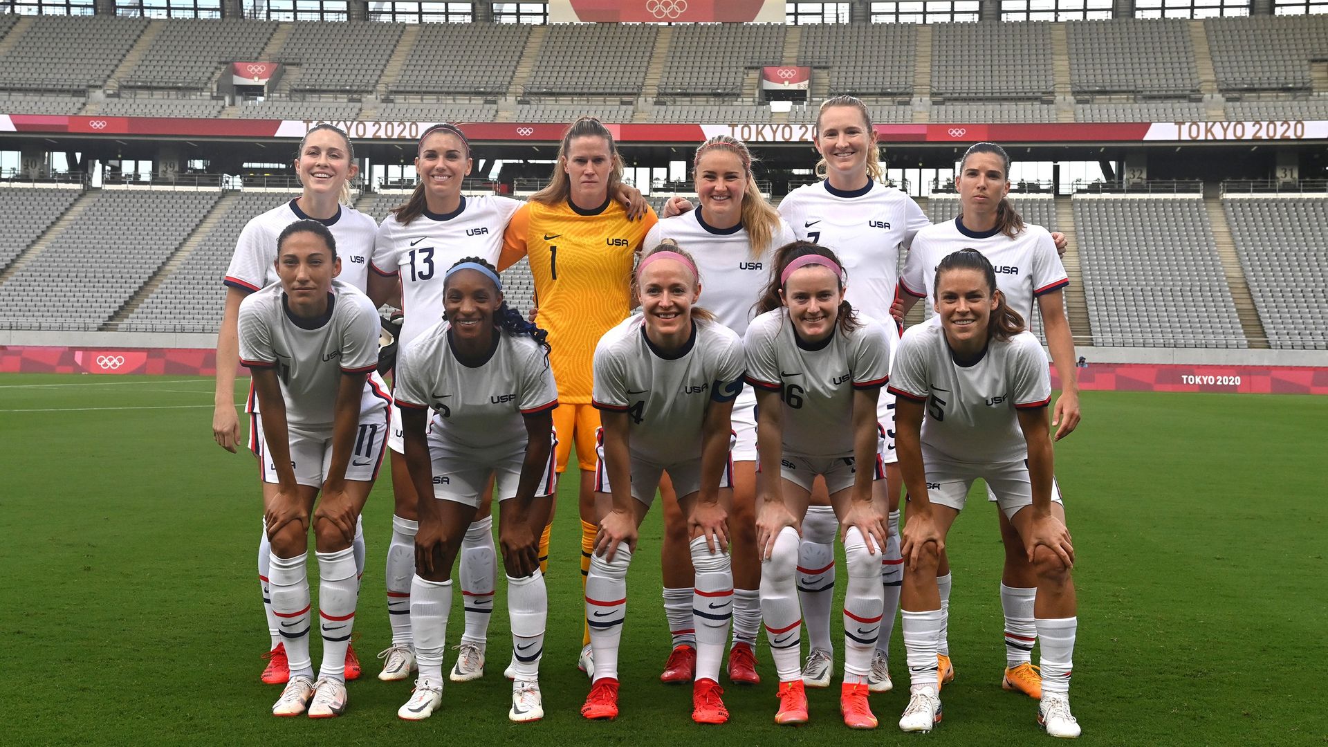 US WNT before their first Olympic game in the Tokyo Olympics.