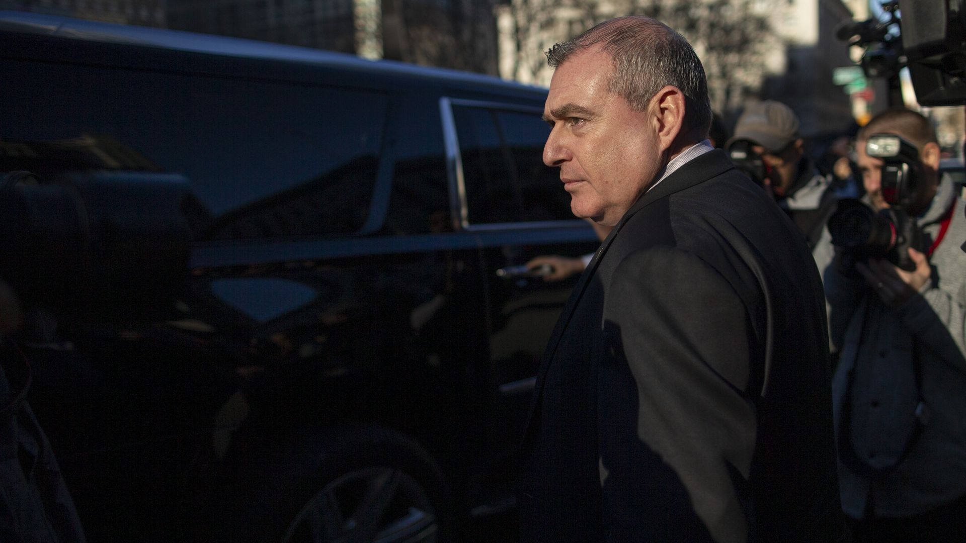 Lev Parnas exiting a federal court in New York City in February 2020.