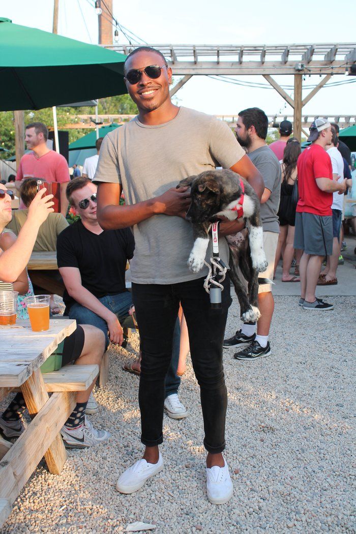 Jamel & his dog, James Dean @ Sycamore Brewing