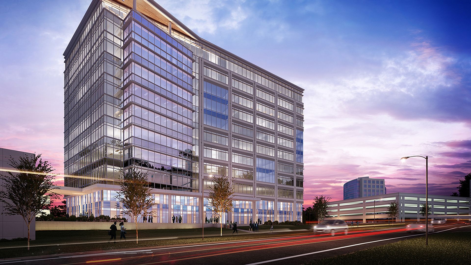 View rendering: 11-story mixed-use project underway in Ballantyne ...