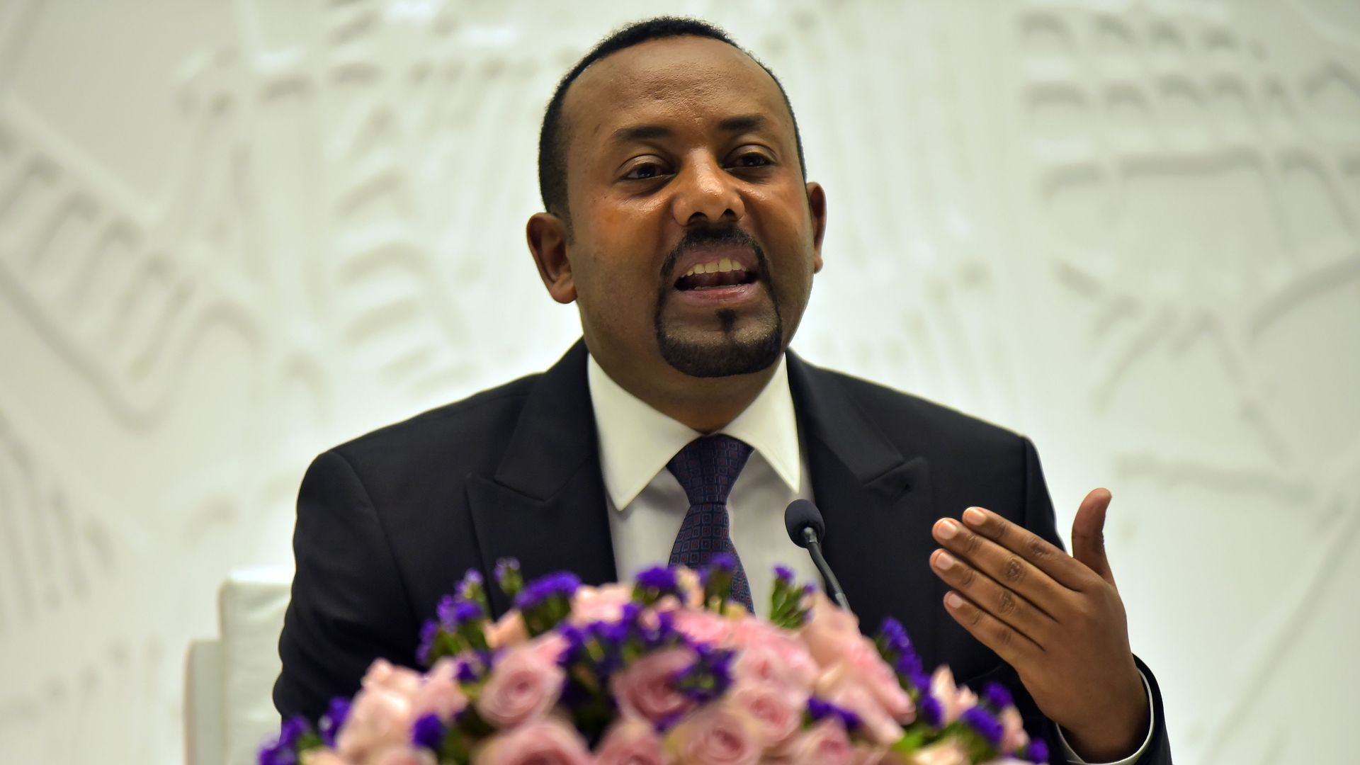 Ethiopia's Prime Minister Abiy Ahmed gives a press conference on August 1, 2019 