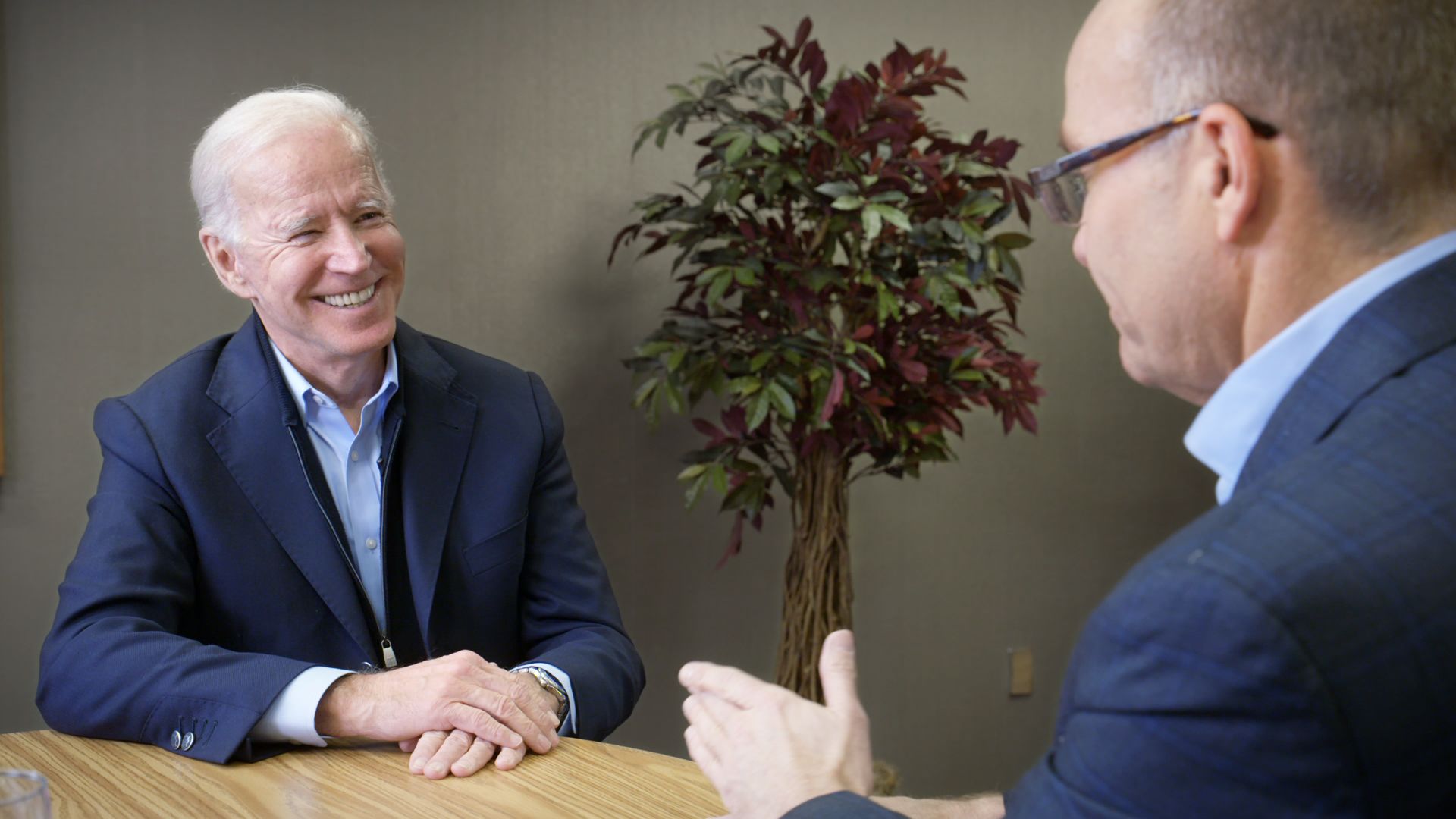 Biden talking with Axios' Mike Allen in "Axios on HBO" special.