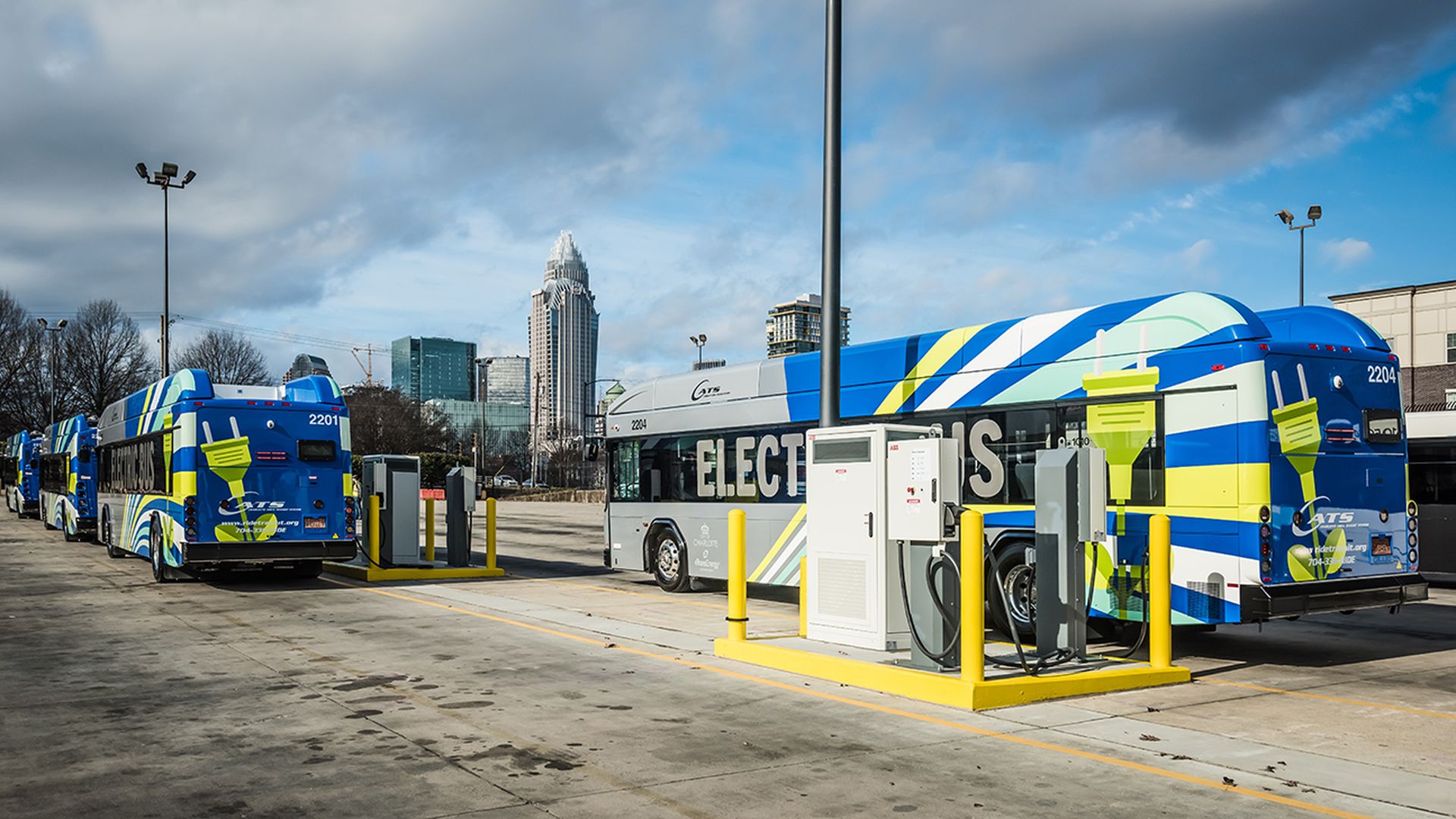 bus buses Charlotte Transportation CATS electric