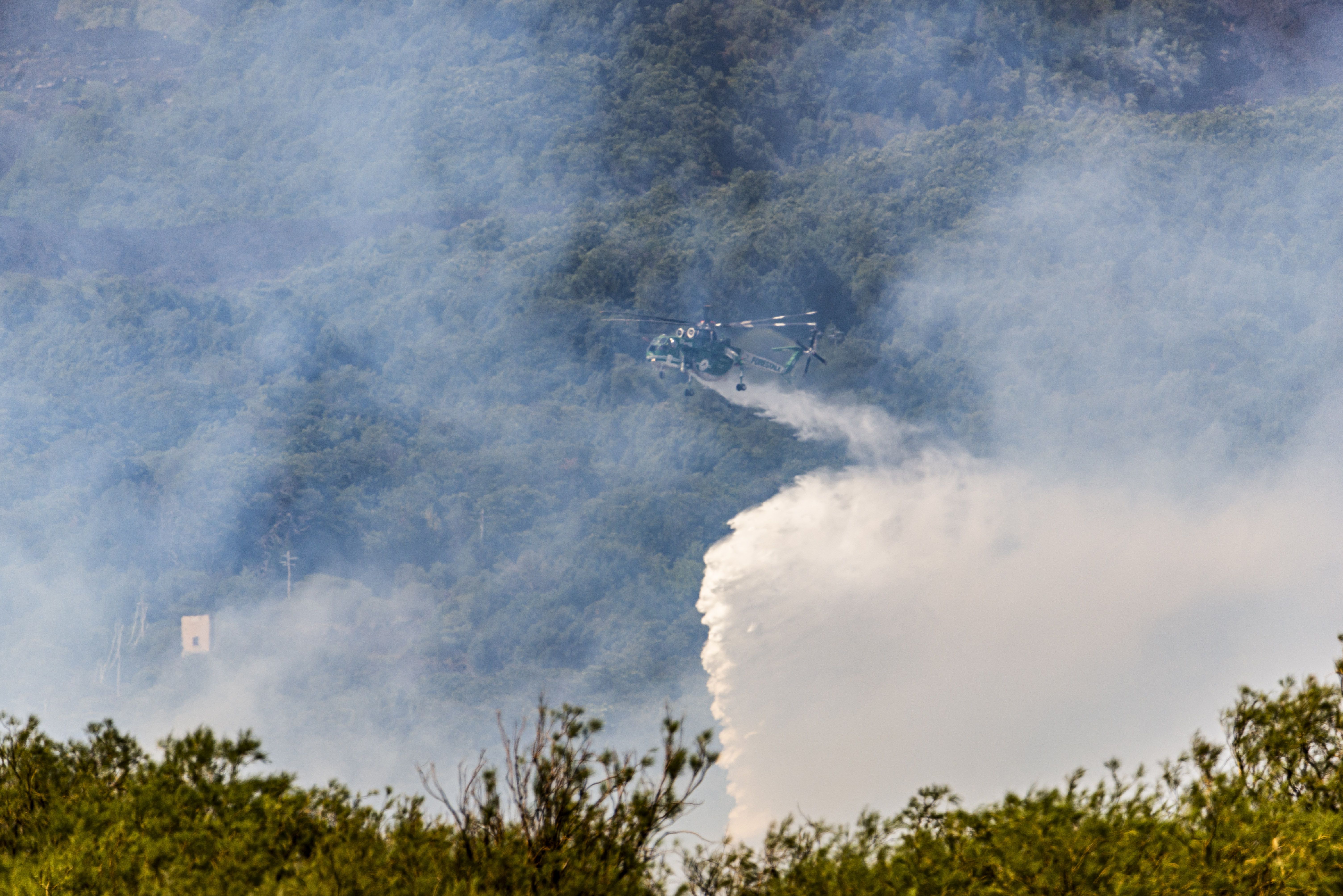 Fires in Sicily's Etna regional park on August 05