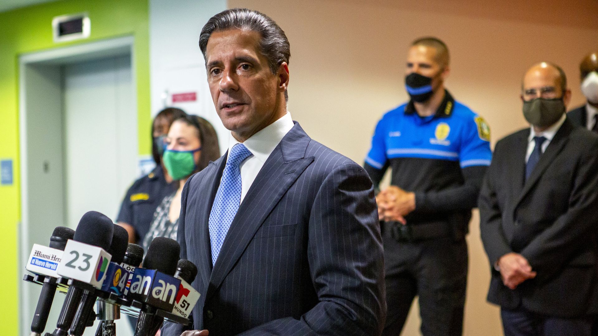 Superintendent Alberto M. Carvalho speaks on the first day of the 2020-2021 school year.