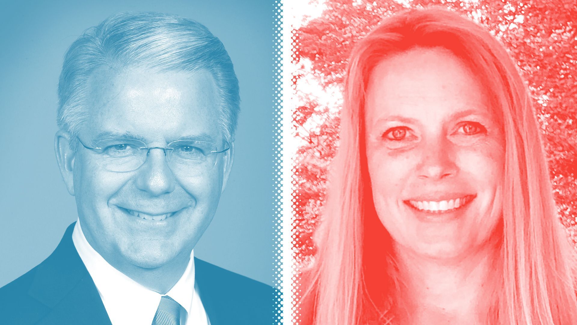 Photo illustration of John Forbes and Jill Altringer.