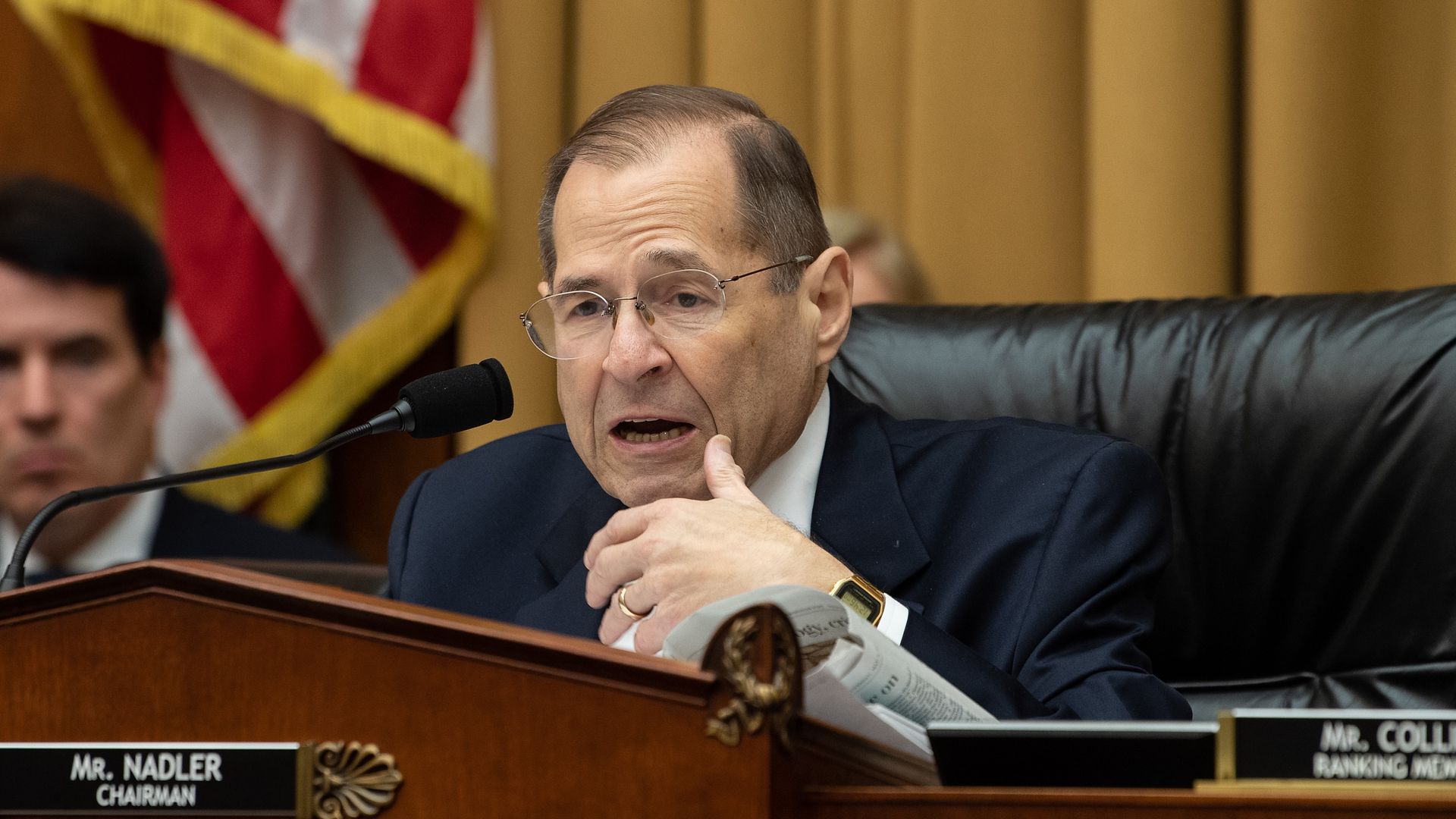 Jerry Nadler speaks during a markup of a resolution supporting the committee report on Attorney General William Barr's failure to produce the unredacted Mueller report.