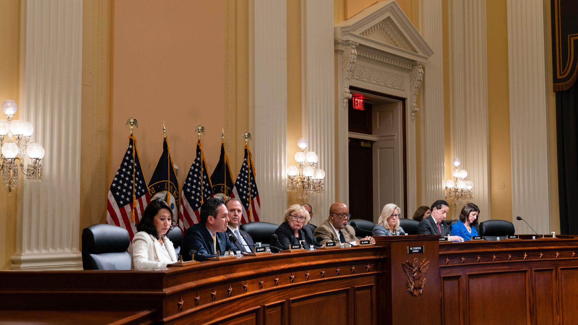 Members of the Jan. 6 select committee during a meeting in March 2022.