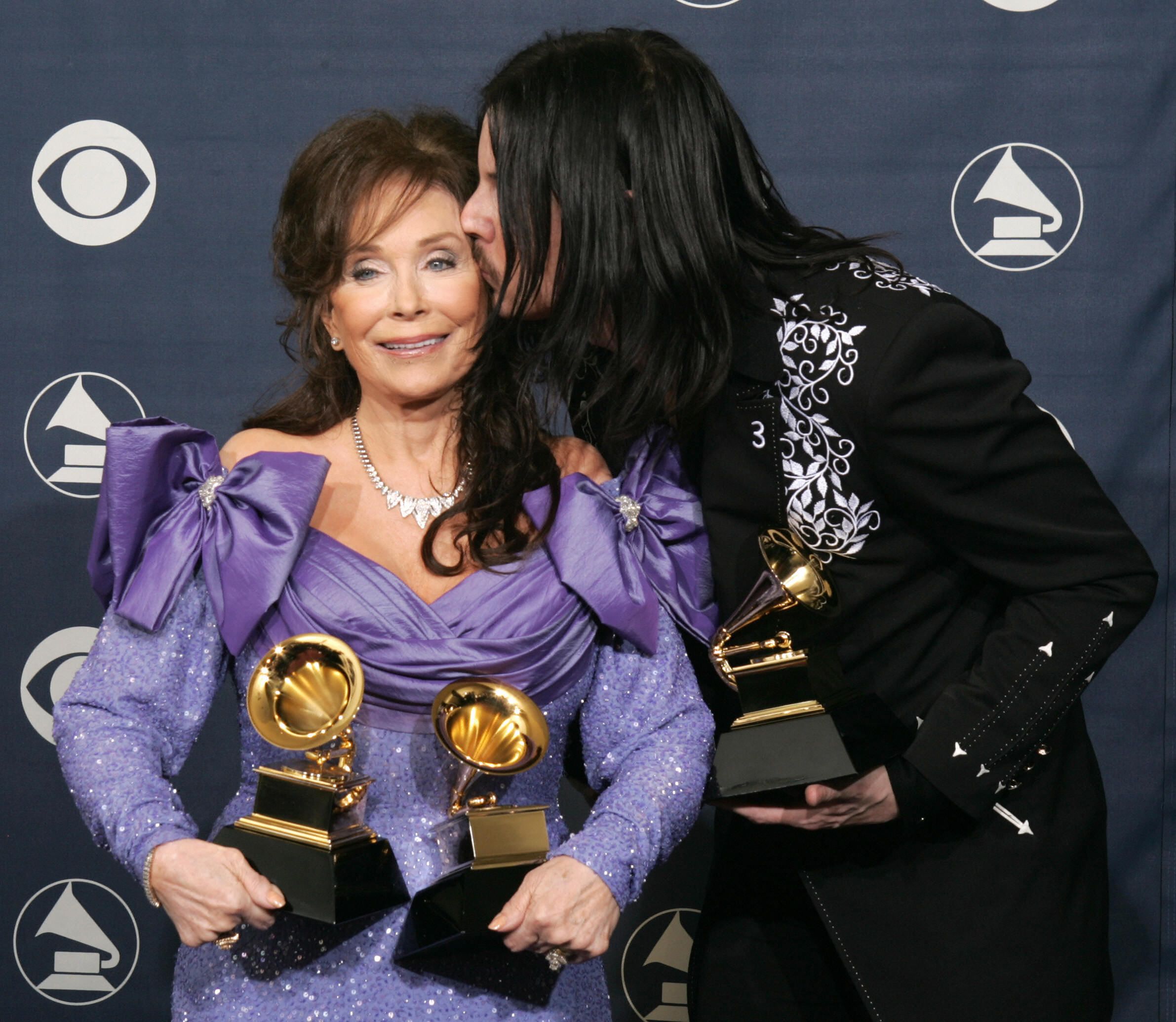 Loretta Lynn with Jack White at the Grammys.