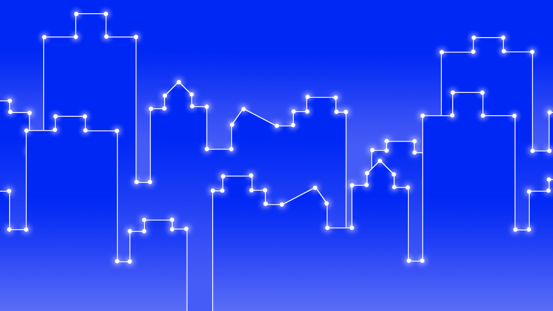 Illustration of a smart city wired up with lights