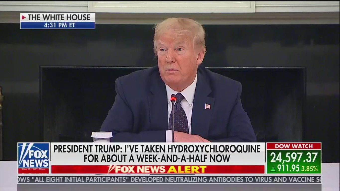 Trump Says Hes Taking Hydroxychloroquine Despite Fda Warnings 1441
