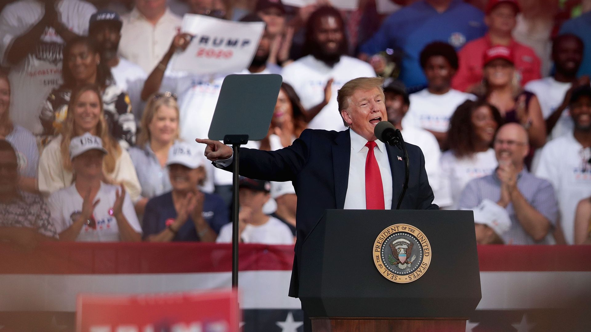 President Trump at a rally in Panama City, Florida