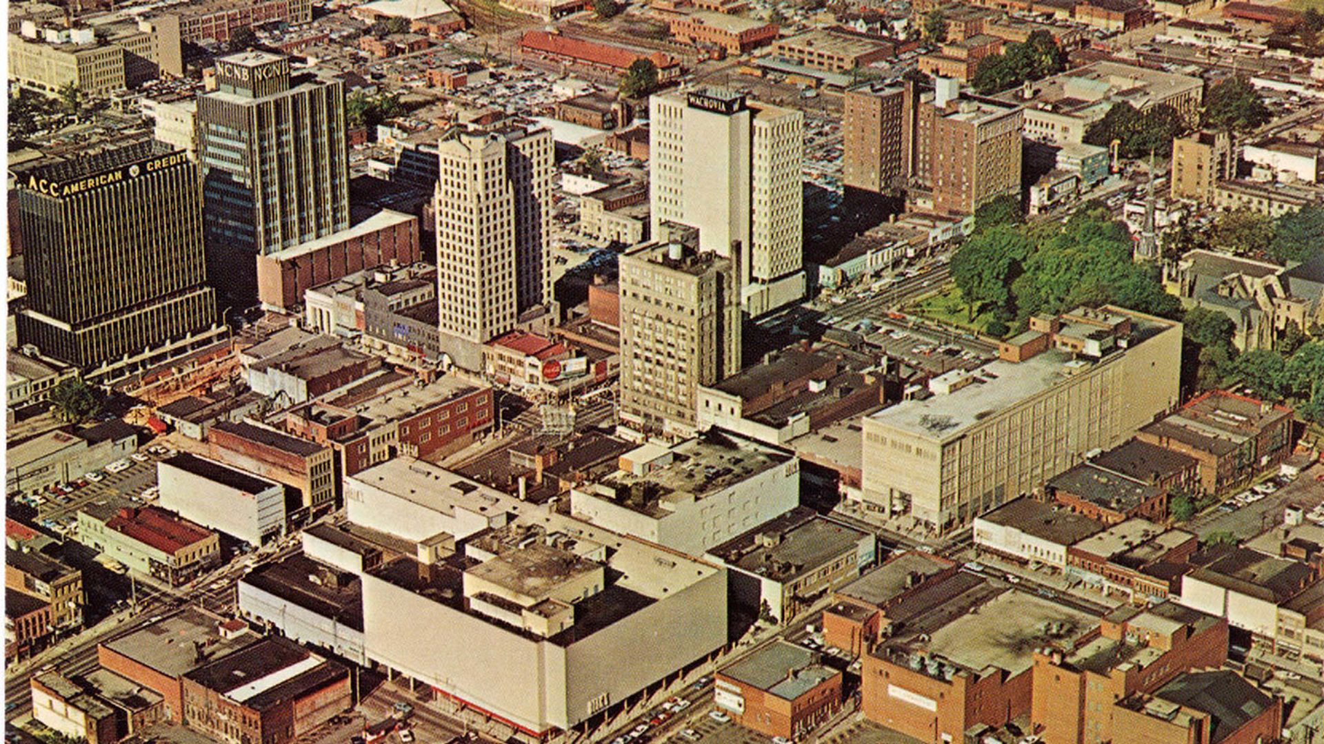 Uptown Charlotte in 1966