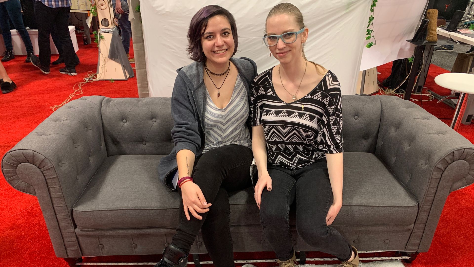 Carol Mertz and Francesca Carletto-Leon, creators of Hellcouch, at GDC 2019
