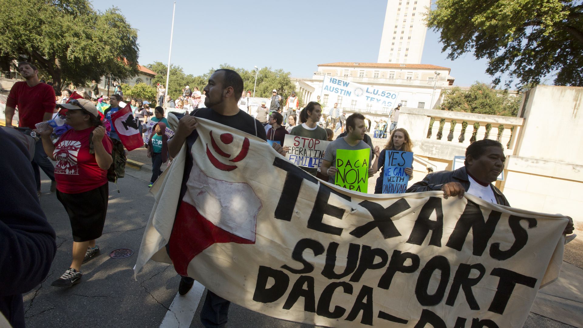 A demonstration march in favor of DACA