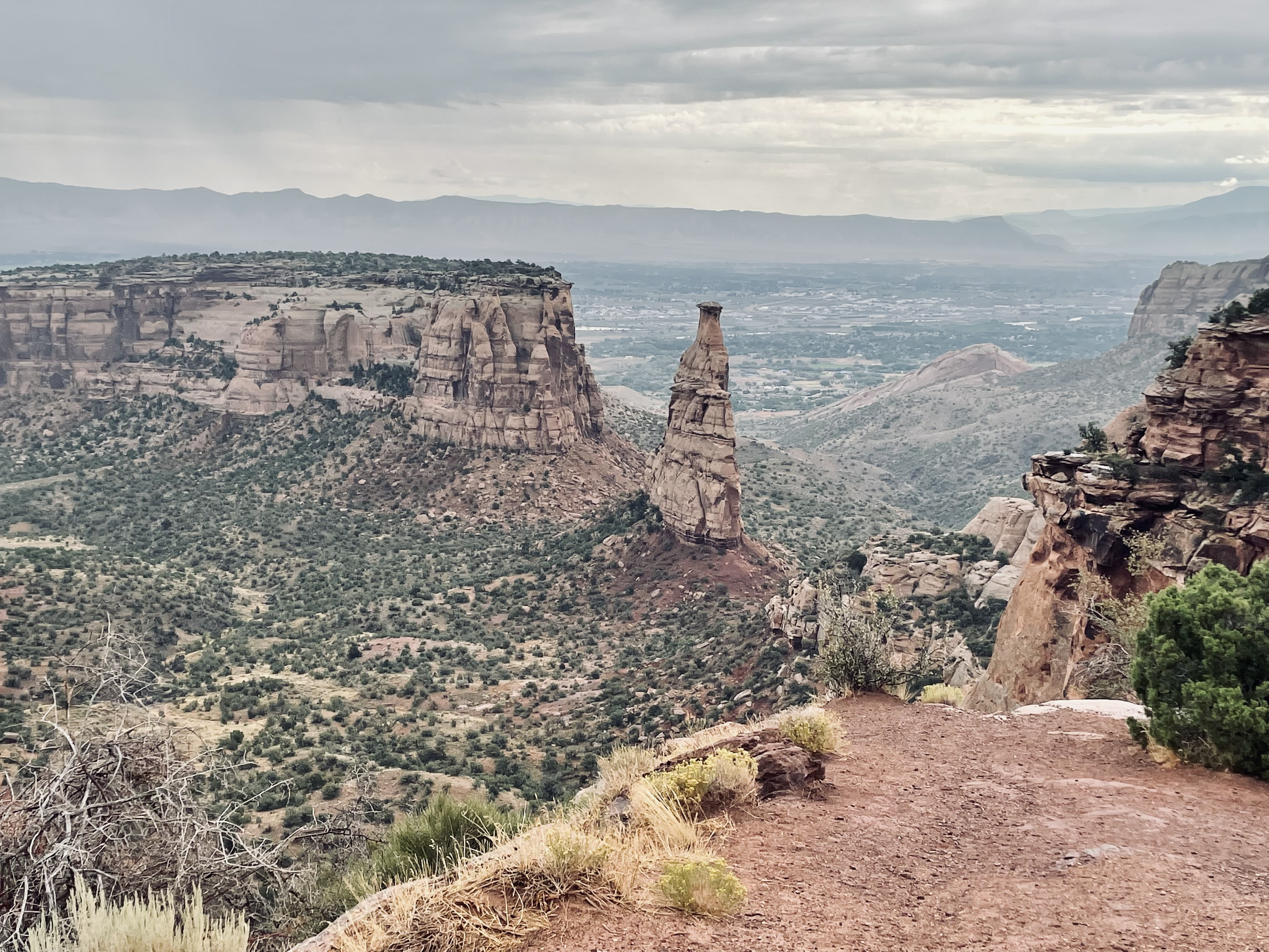 A view of Independence Monument from Rim Rock Drive at Colorado National Monument. Photo: John Frank/Axios