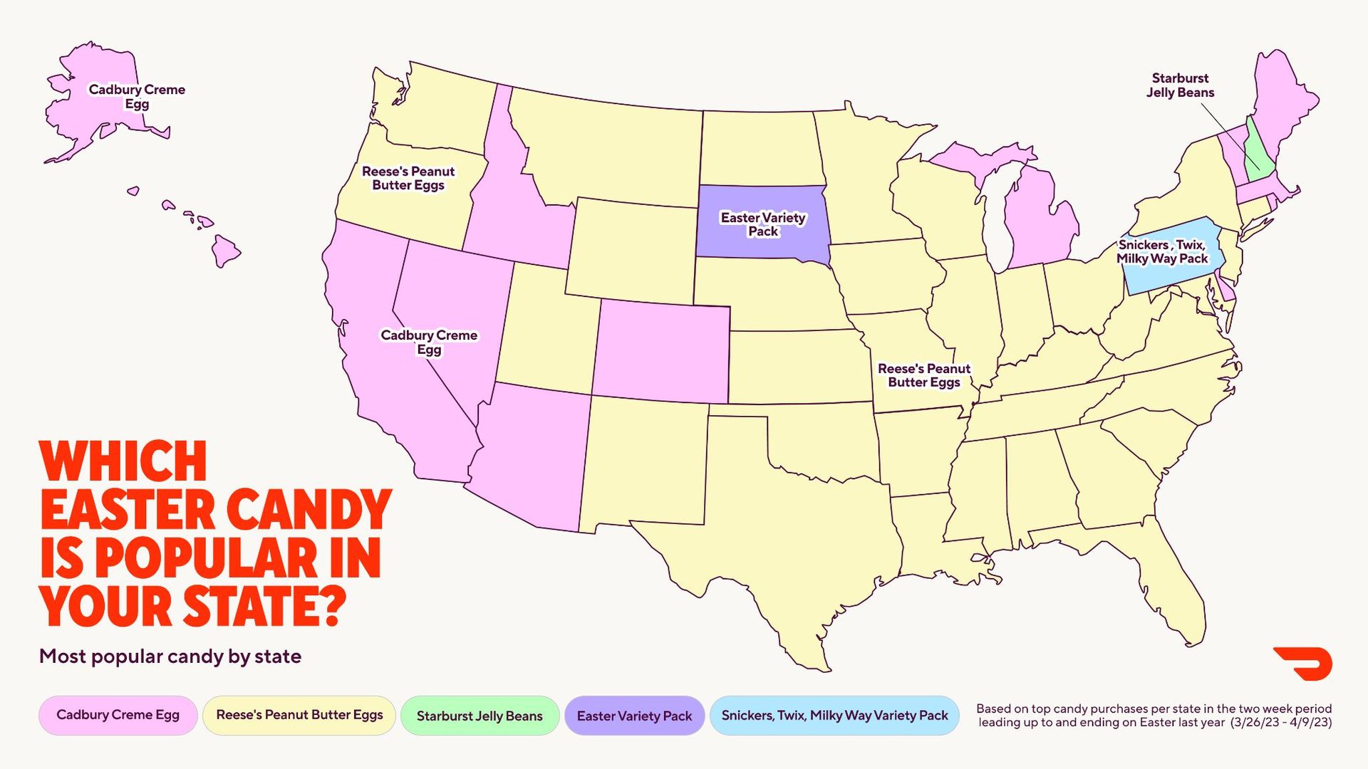 Easter candy preferences across the U.S.