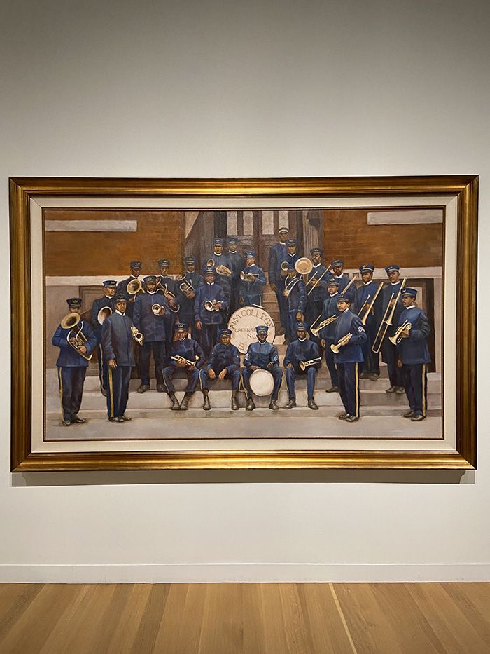 "1914 NC Agricultural and Mechanical College for the Colored Race Band" by Bryan Wilson from the Lee collection. Photo: Ashley Mahoney/Axios