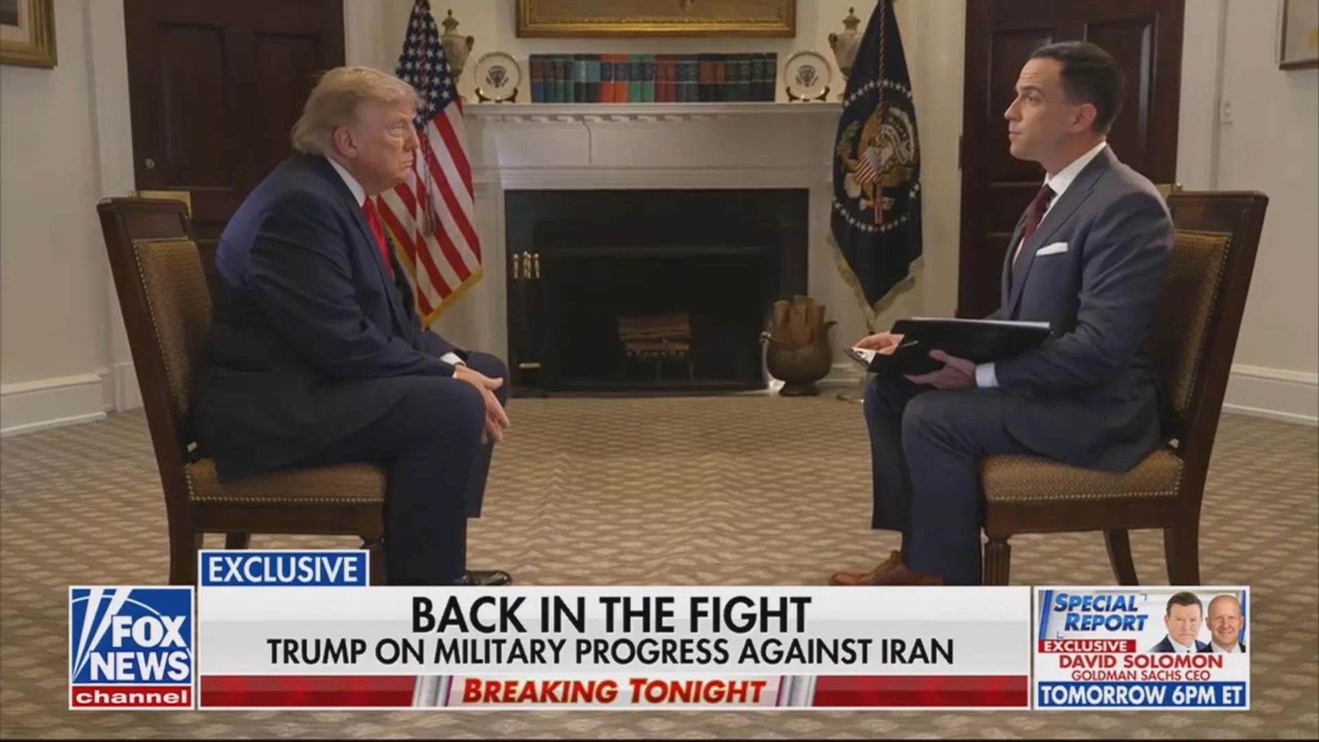 President Trump on Fox News.