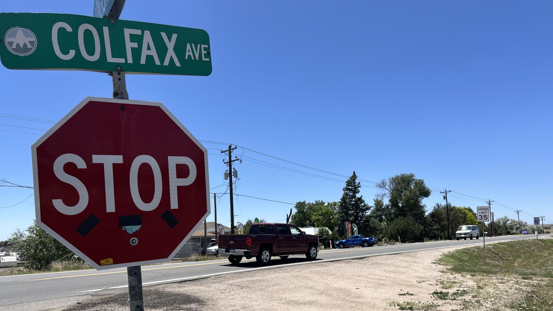 Colfax Avenue, in Strasburg.