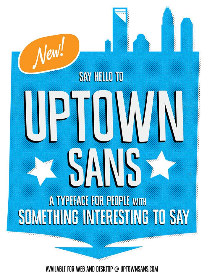 Charlotte typeface Uptown Sans