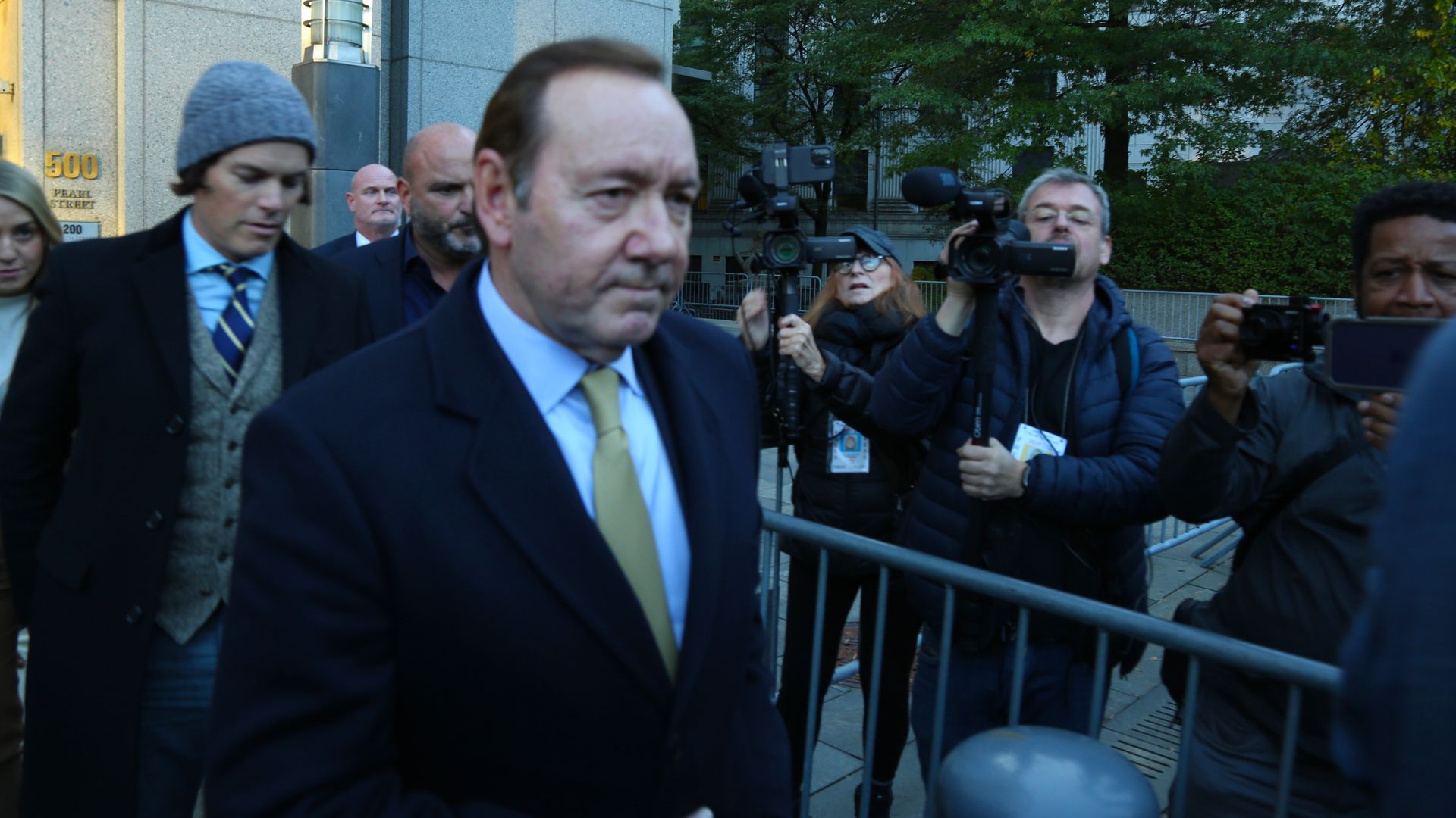 World-renowned actor Kevin Spacey leaves the Federal Court following his trial in Downtown New York, United States on October 20, 2022. 