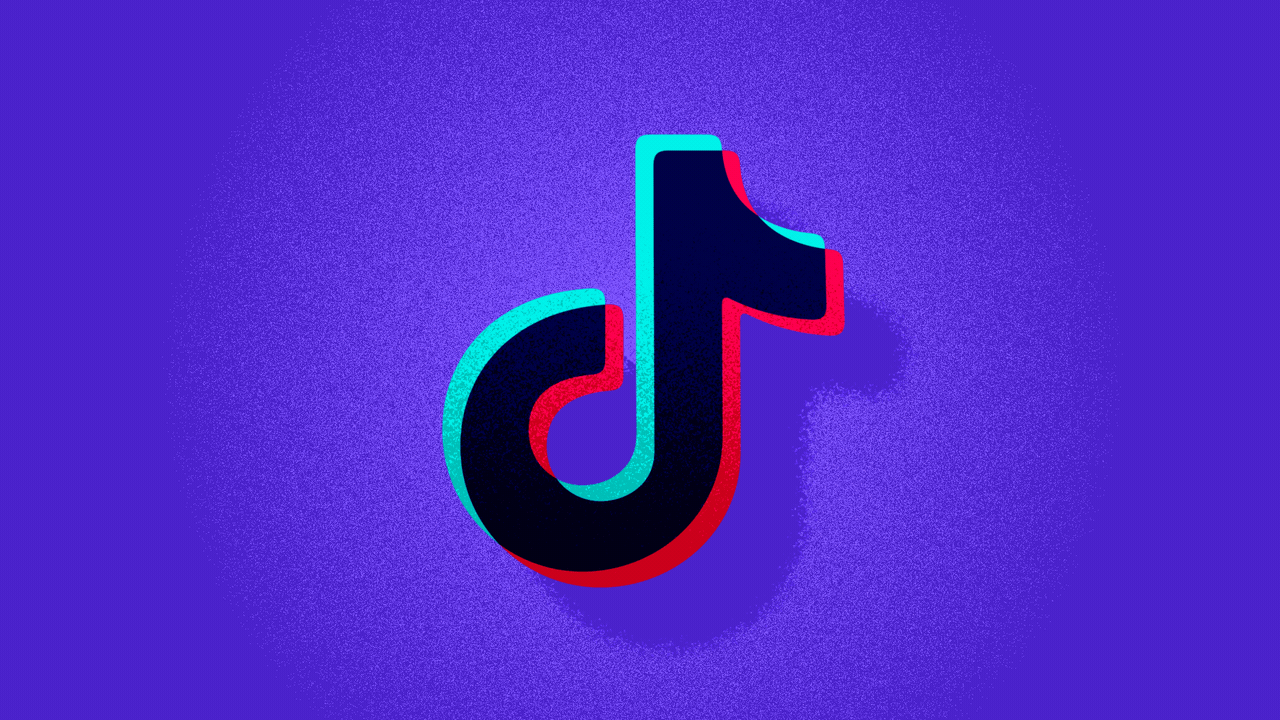 Animated illustration of the TikTok logo glitching and turning into a no symbol.