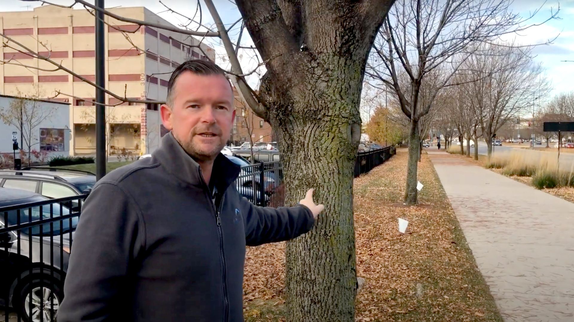 A photo of Shane McQuillan, Des Moines' city forester. 
