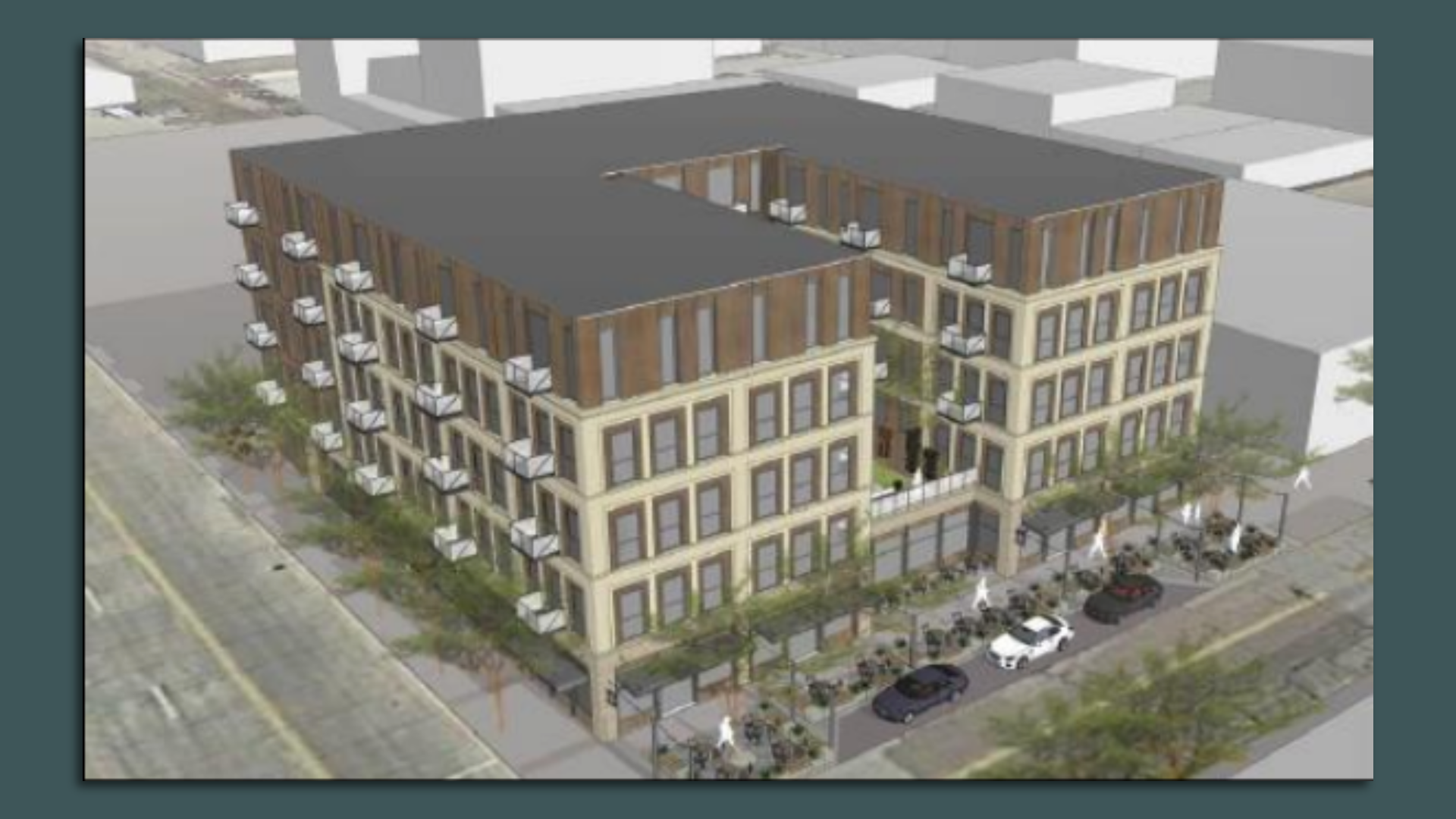 A drawing of The Deco.