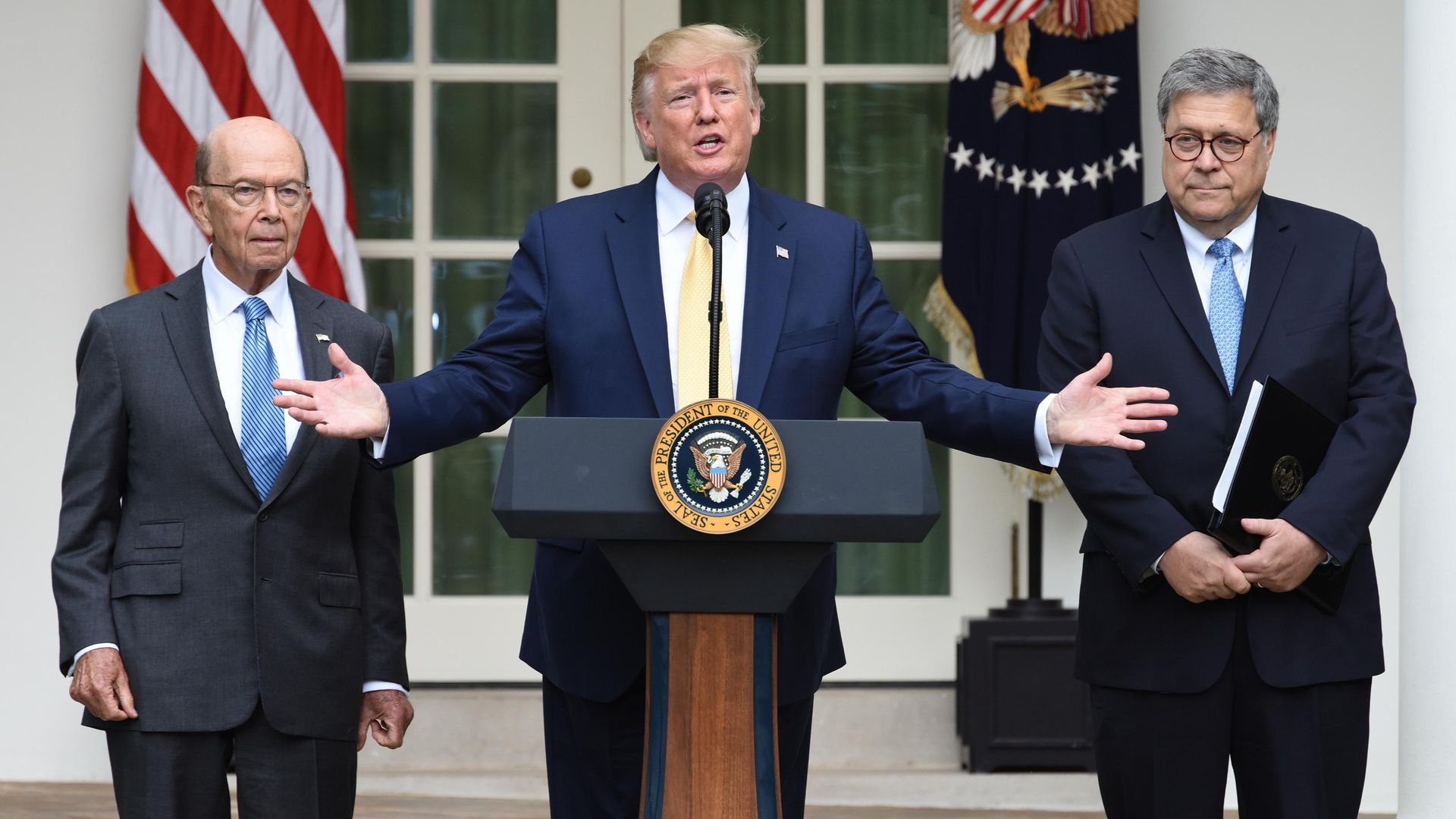 Wilbur Ross President Trump and Bill Barr