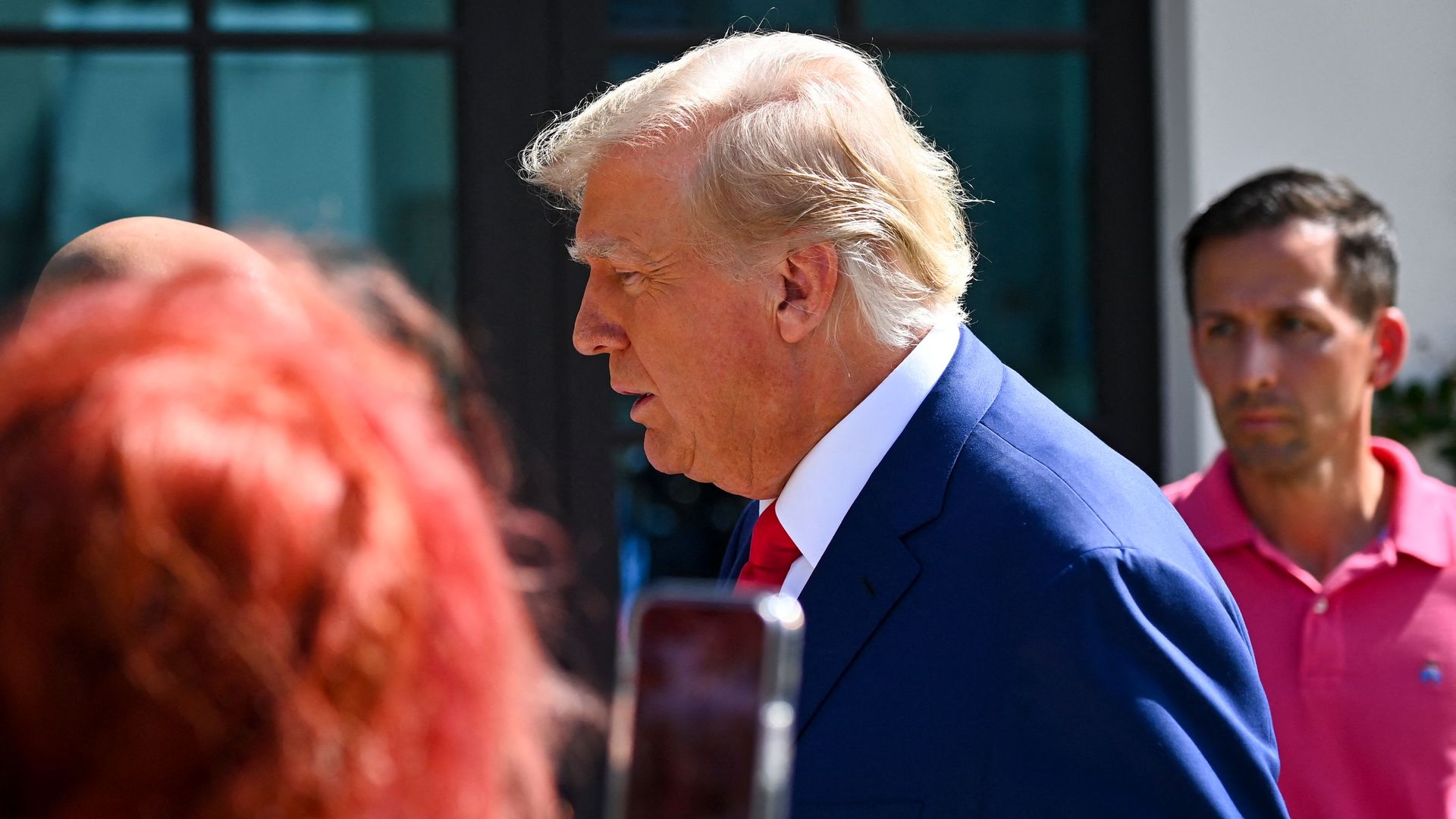 Image of Donald Trump in profile
