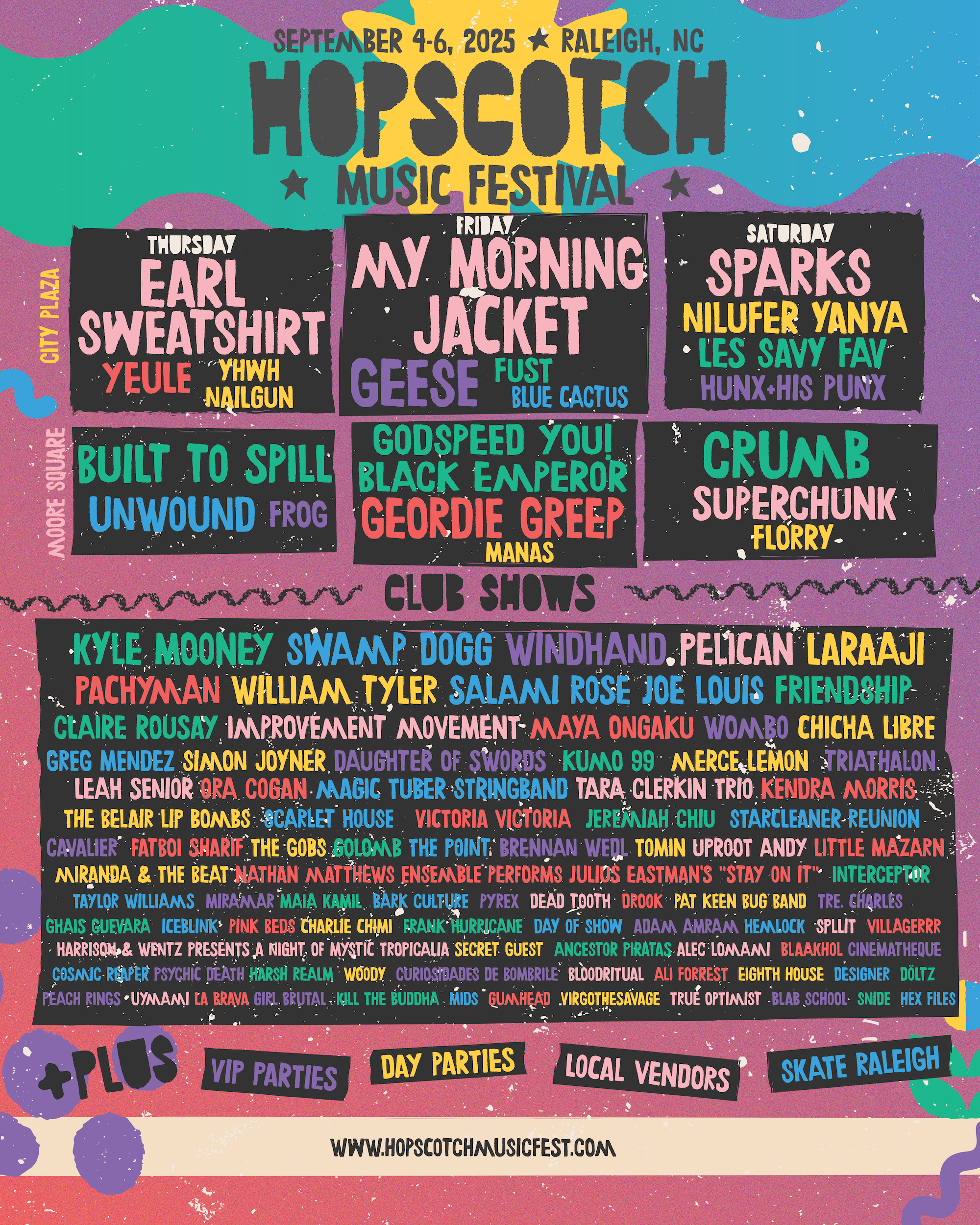 The poster for Hopscotch Music Festival