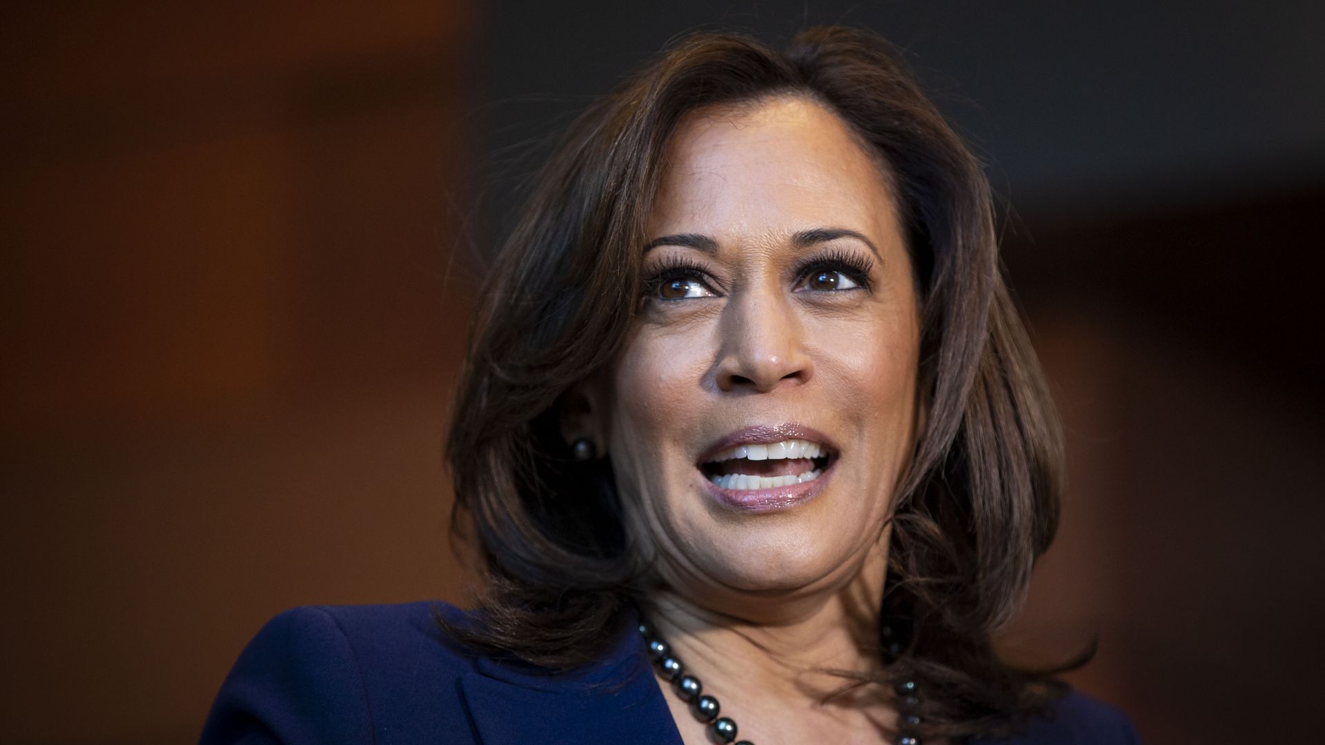 Kamala Harris talking.