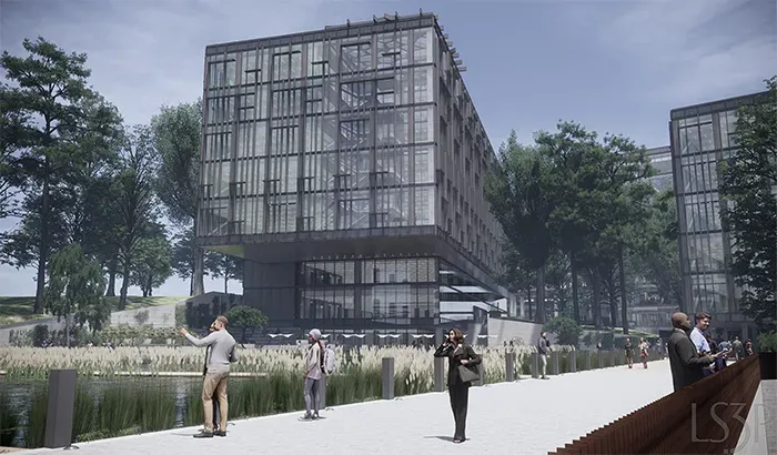 Rendering of Centene's campus near UNC Charlotte