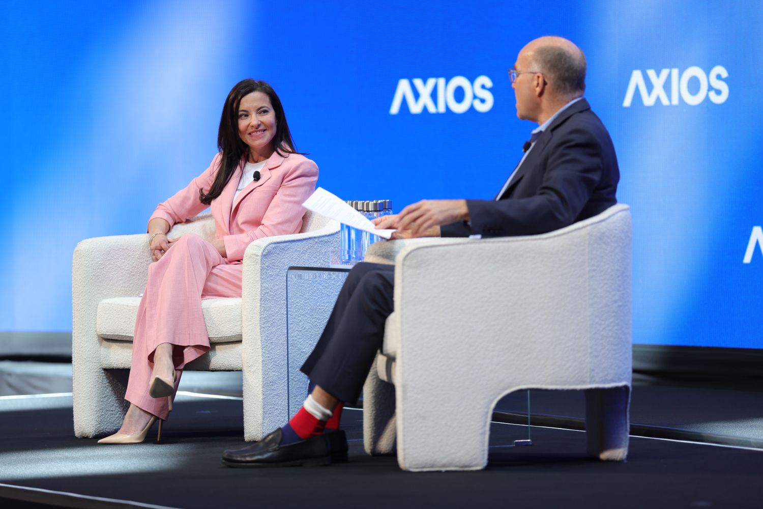 Mike Allen interviews Meta President Dina Powell McCormick at our AI+DC Summit yesterday.
