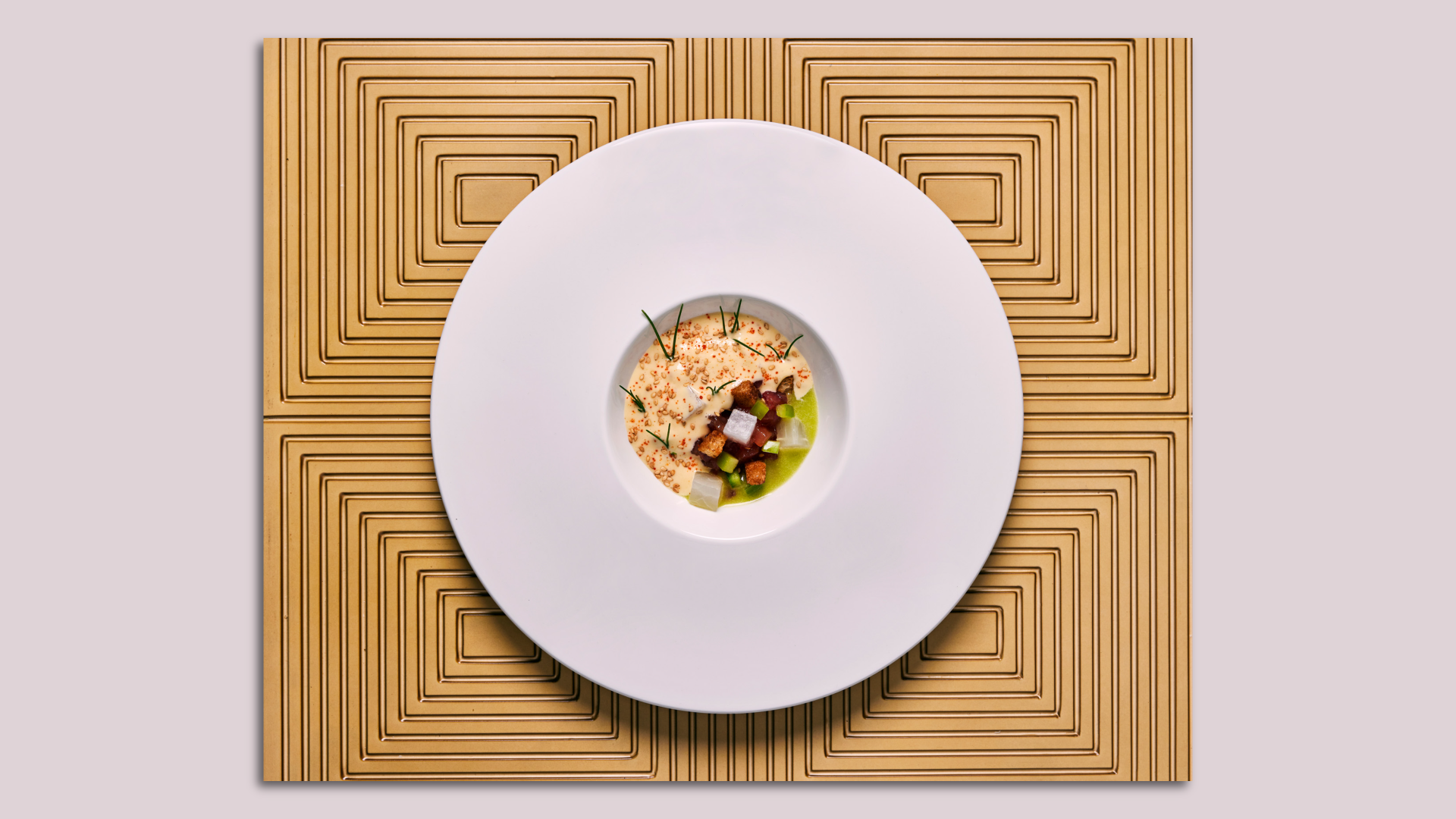 A plate of food at Tambourine Room in Miami Beach.