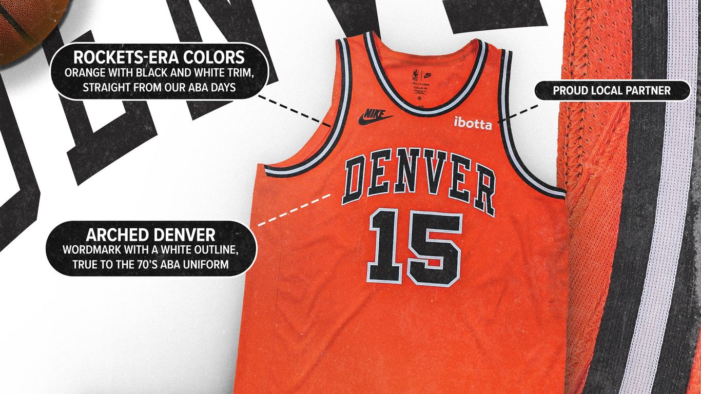 Denver Nuggets release 1960s ABA uniforms