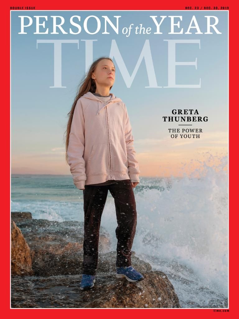 Climate activist Greta Thunberg on the cover of Time Magazine's Person of the Year issue