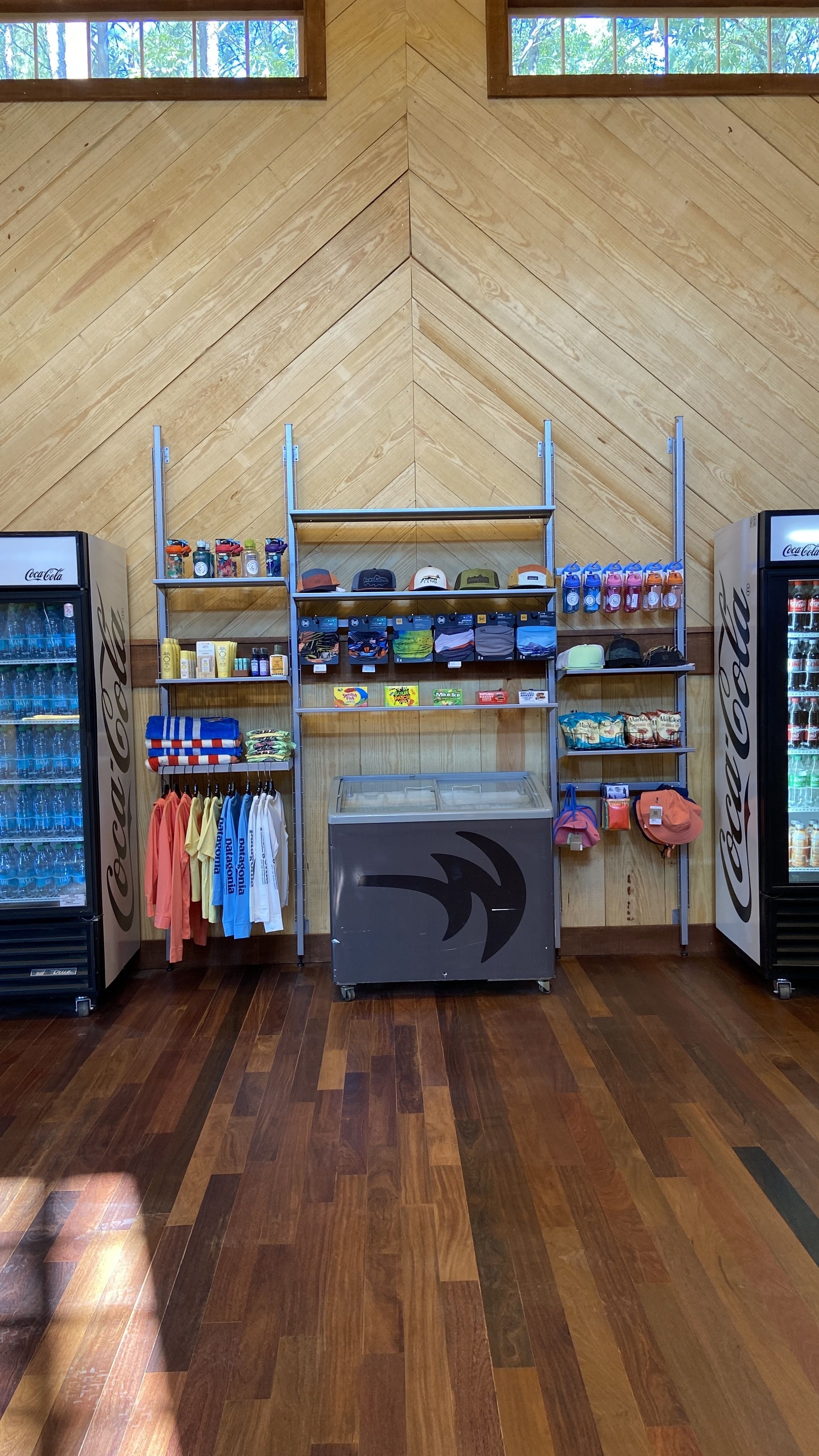 Retail at Wildwoods includes hats, apparel, candy, chips and drinks. 