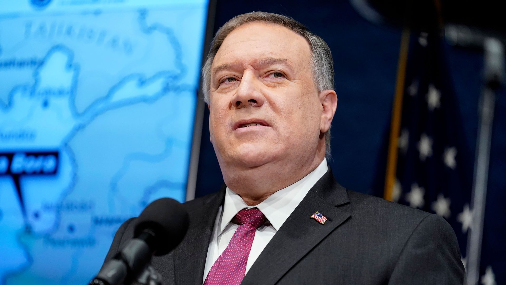 US Secretary of State Mike Pompeo speaks at the National Press Club in Washington, DC on January 12, 2021.