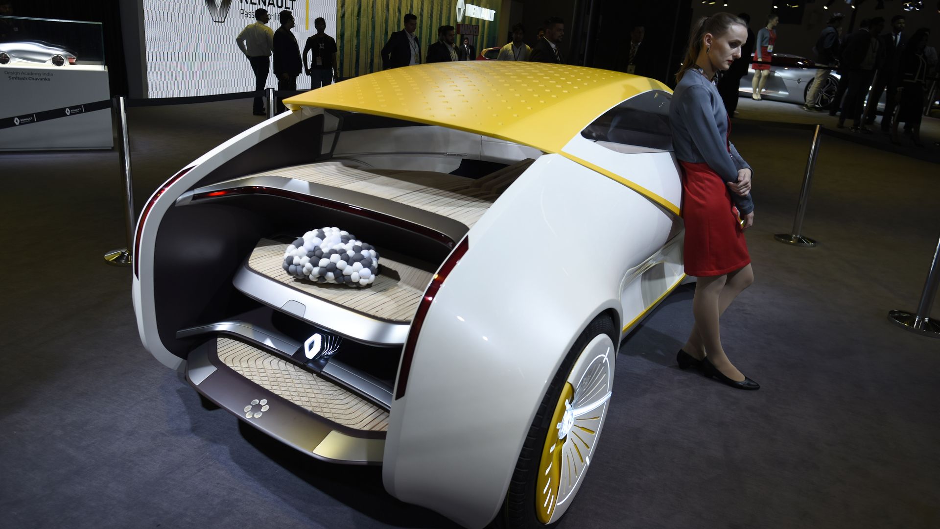 Renault electric concept car Zoe at 2018 car expo
