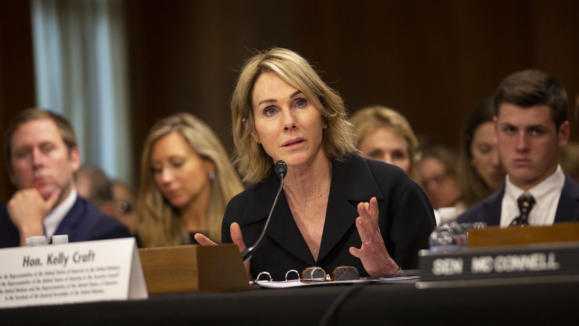 Kelly Craft testifies at her nomination hearing before the Senate Foreign Relations Committee