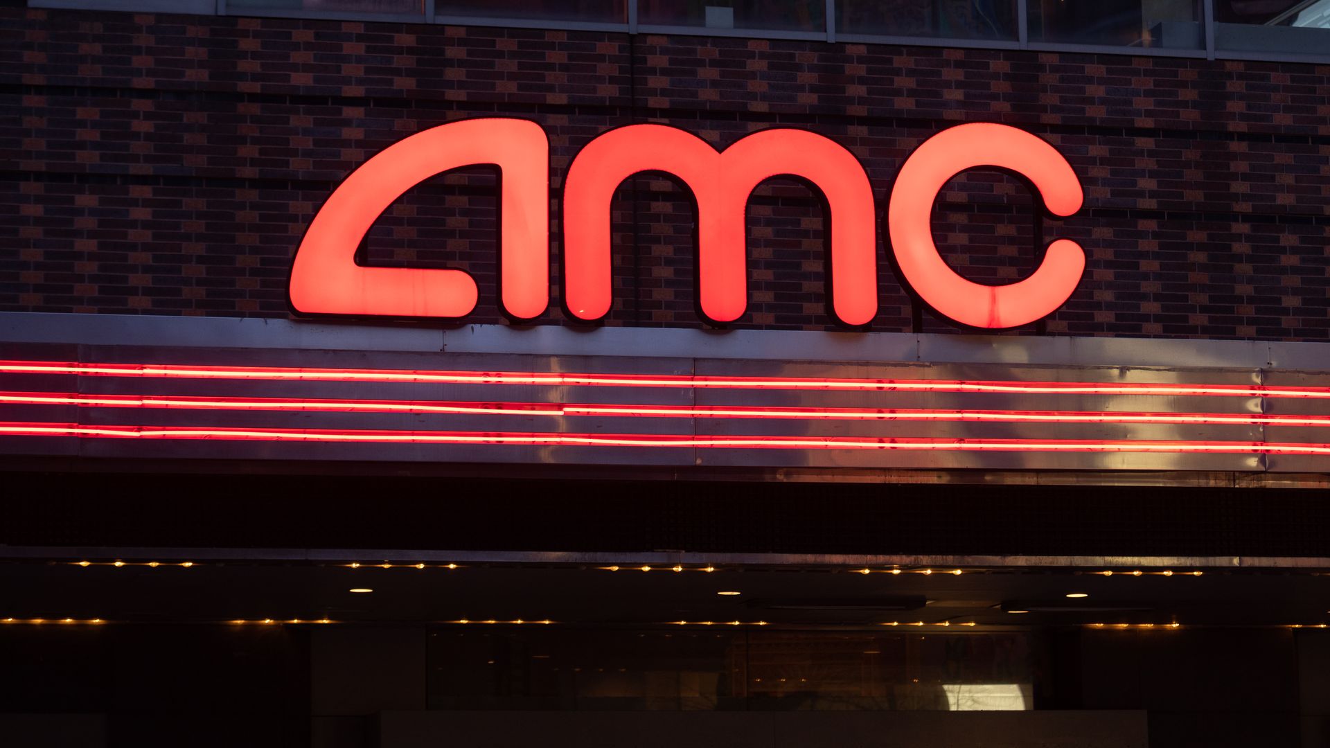 An AMC movie sign.