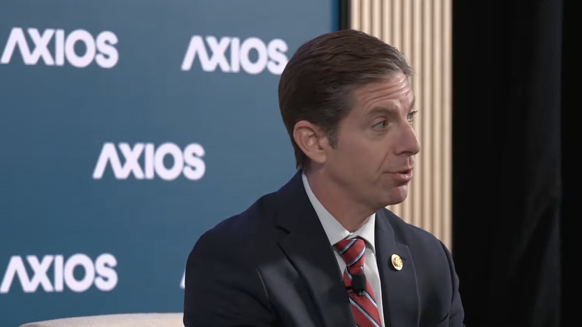 Rep. Mike Levin on Sept. 22 2026 at Axios House. Photo: Axios screenshot
