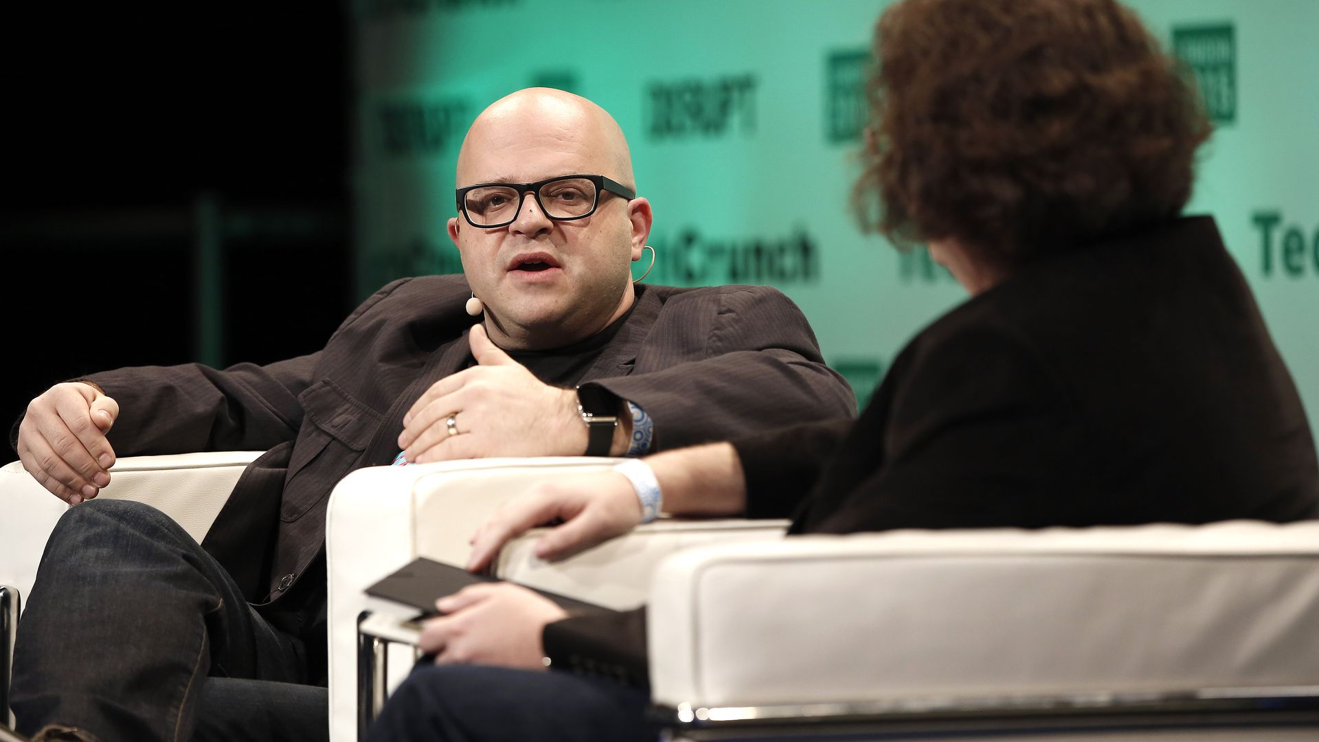 Photo of Twilio CEO Jeff Lawson at TechCrunch Disrupt.
