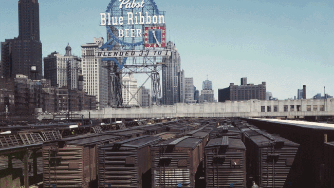 A GIF that combines two photos, one from the past and one that is current. 