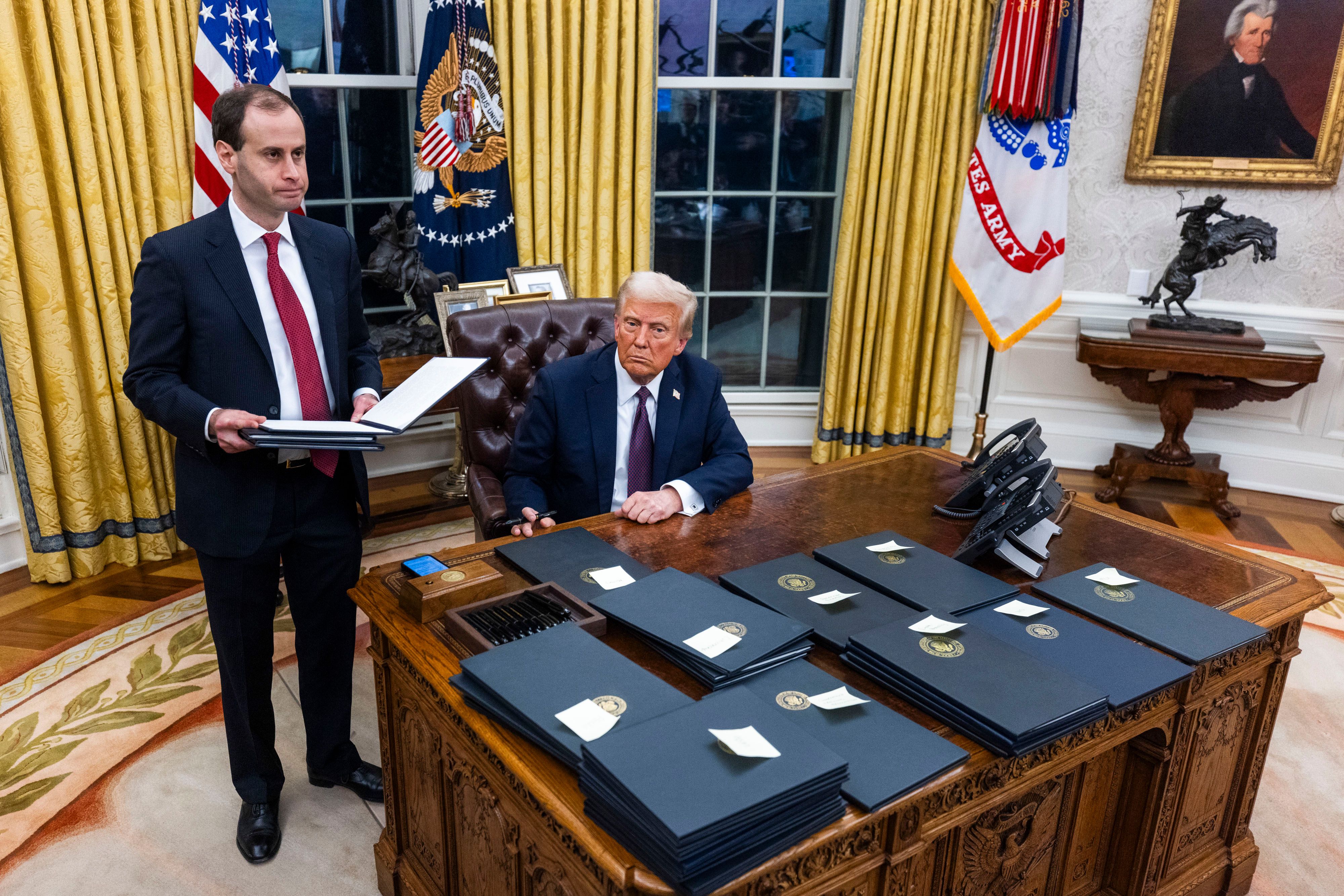 binders on desk