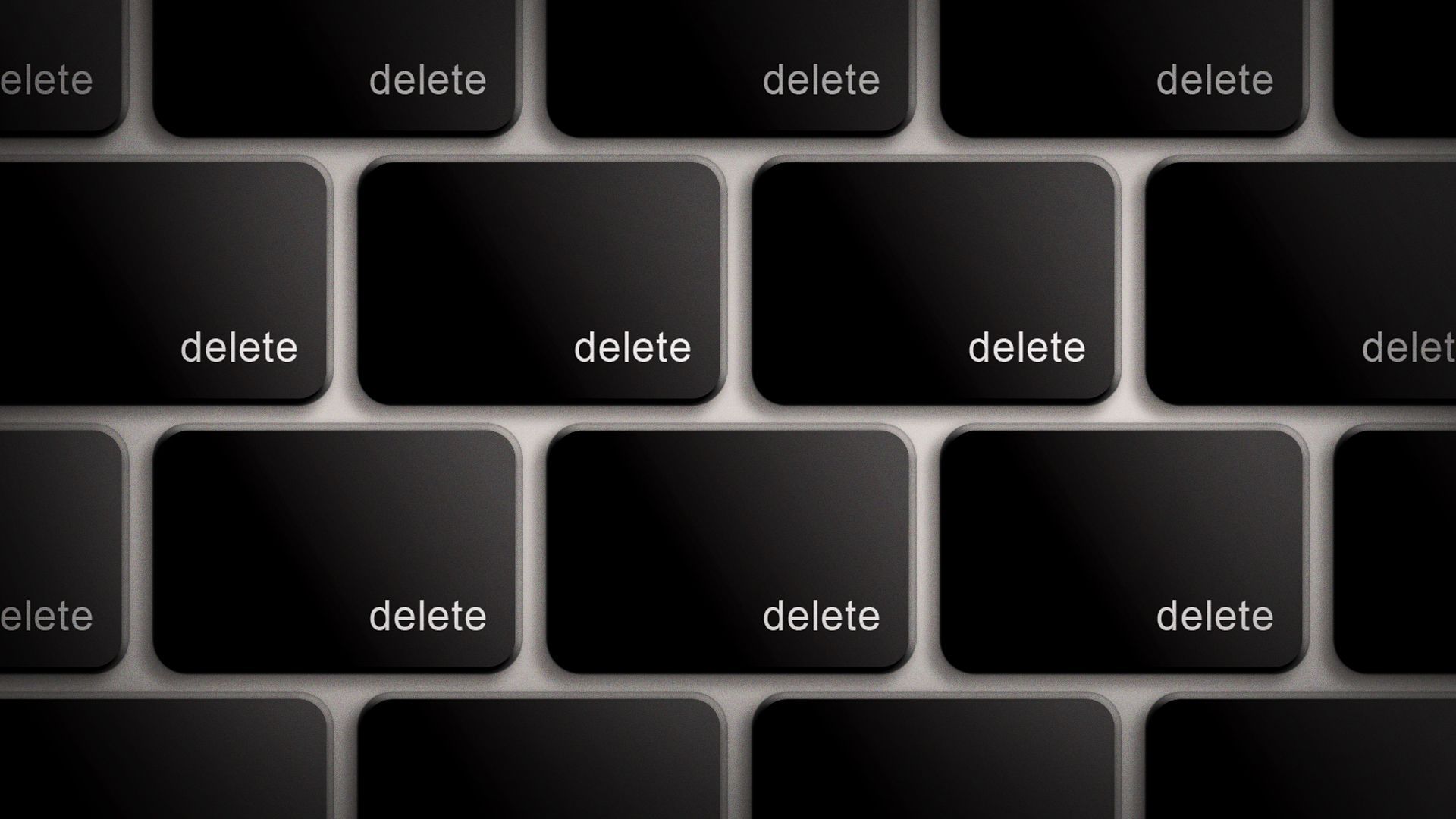 Illustration of a keyboard with only "delete" keys.